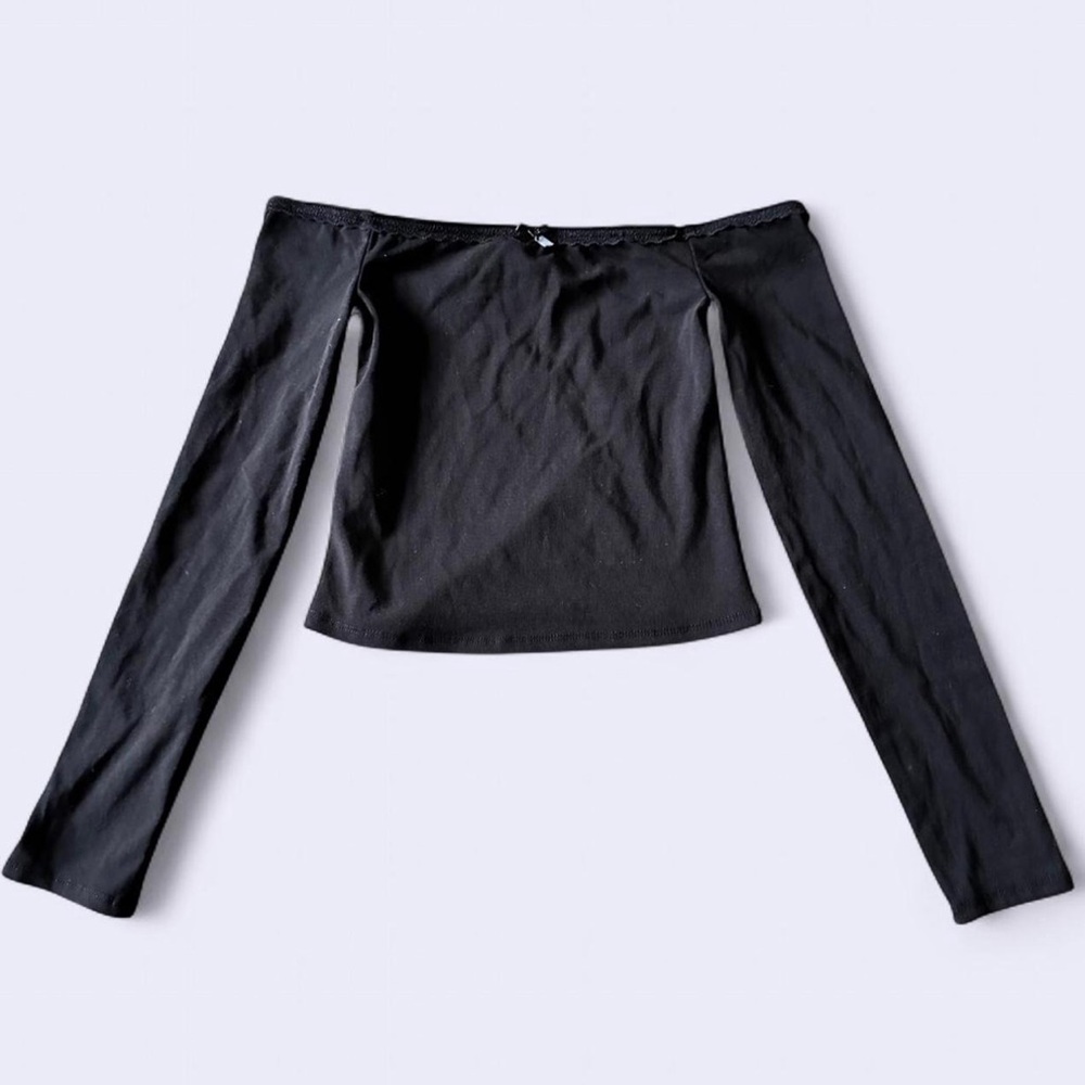 Wild Fable Black Off-Shoulder Top